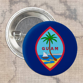 Bóton Redondo 2.54cm Botão Guam, moda patriótica da bandeira guamanense