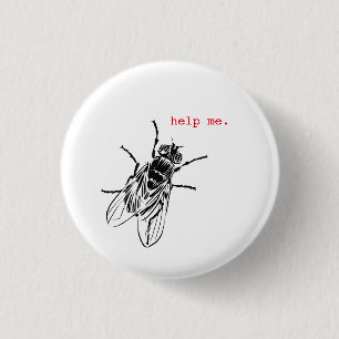 Bóton Redondo 2.54cm Botão "Help Me" (Ajuda-me)