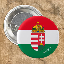 Bóton Redondo 2.54cm Botão Hungria, moda patriótica de bandeira húngara