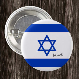 Bóton Redondo 2.54cm Botão Israel, moda de bandeira israelense patrióti