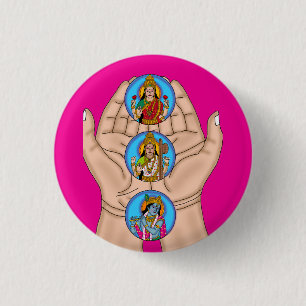 Bóton Redondo 2.54cm Botão Karagre Vasate Lakshmi Shloka