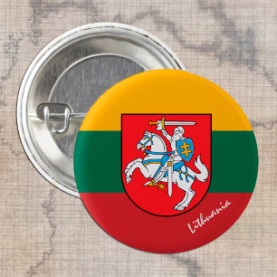 Bóton Redondo 2.54cm Botão Lituânia, moda de bandeira lituana patriota