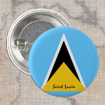 Bóton Redondo 2.54cm Botão Lúcia santo, Santo patriótico Sinalizador Lú<br><div class="desc">Botões: Santo Lúcia e Santo Lucia Flag - ama meu país,  viagem,  feriado,  patriotas nacionais / fãs esportivos</div>
