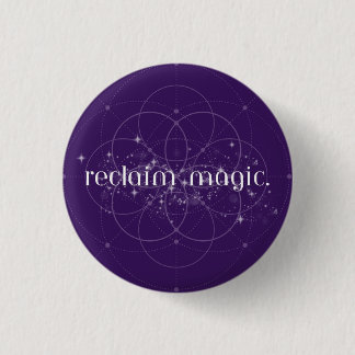 Bóton Redondo 2.54cm Botão Mágico de Reclaim