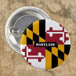 Bóton Redondo 2.54cm Botão Maryland, moda de bandeira patriótica em Mar<br><div class="desc">Botões: Maryland & Maryland Flag - ama meu país,  viagem,  feriado,  patriotas nacionais / fãs esportivos</div>