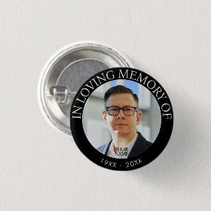 Bóton Redondo 2.54cm Botão Memorial de Foto Personalizado