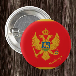 Bóton Redondo 2.54cm Botão Montenegro, Patriótica Sinalizador Montenegr