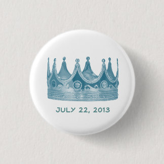 Bóton Redondo 2.54cm Botão nascido da coroa do bebê real