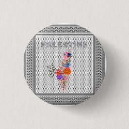 Bóton Redondo 2.54cm Botão Palestino Livre Pino Palestino Elegante