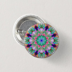 Bóton Redondo 2.54cm Botão Pequeno Colorido Dreamy Mandala