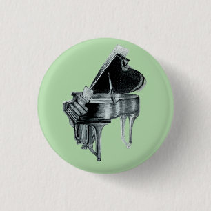 Bóton Redondo 2.54cm Botão Piano
