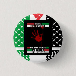 Bóton Redondo 2.54cm Botão Pin Livre Palestina no Tema da Bandeira Pale