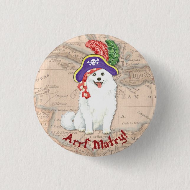 Bóton Redondo 2.54cm Botão Pirate Eskie Pinback (Frente)