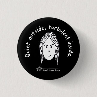 Bóton Redondo 2.54cm Botão preto pequeno turbulento