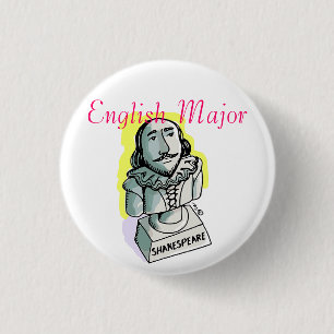 Bóton Redondo 2.54cm Botão principal inglês de Shakespeare