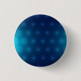 Bóton Redondo 2.54cm Botão redondo azul com padrões de círculos concênt