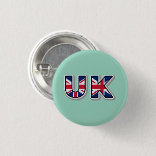 Bóton Redondo 2.54cm Botão Redondo Bandeira do Reino Unido Union Jack O