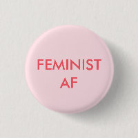 botão redondo do poder feminista da menina