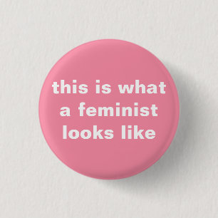 Bóton Redondo 2.54cm botão redondo do poder feminista da menina