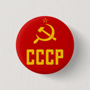 Bóton Redondo 2.54cm Botão retro de CCCP URSS União Soviética