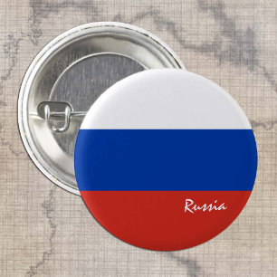 Bóton Redondo 2.54cm Botão Rússia, moda patriótica de bandeira russa