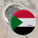 Bóton Redondo 2.54cm Botão Sudão, moda de bandeira sudanesa patriótica<br><div class="desc">Botões: Sudan & Sudanese Flag - ama my country,  viagem,  feriado,  patriotas nacionais/adeptos desportivos</div>