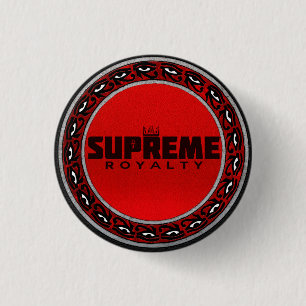 Bóton Redondo 2.54cm Botão supremo do logotipo dos direitos