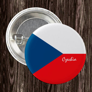 Bóton Redondo 2.54cm Botão Tcheco, moda Patriótica Bandeira Tcheca