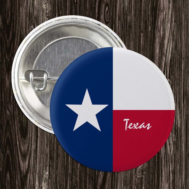 Bóton Redondo 2.54cm Botão Texas, moda patriótica do Texas Flag (Criador carregado)