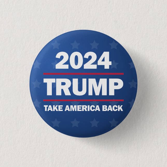 Bóton Redondo 2.54cm Botão Trump 2024 Take America Back (Frente)