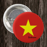 Bóton Redondo 2.54cm Botão Vietnã, moda de bandeira vietnamita patrióti<br><div class="desc">Bandeiras do Vietnã e do Vietnã - adoro meu país,  viagem,  feriado,  patriotas nacionais/fãs desportivos</div>