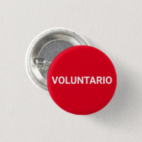 Botão Voluntario vermelho do Voluntário Espanhol