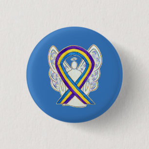 Bóton Redondo 2.54cm Botões Anjo de Sensibilização do Cancer da Bexiga