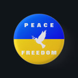 Bóton Redondo 2.54cm Botões de apoio à paz na Ucrânia - Liberdade<br><div class="desc">Apoie os botões da Ucrânia - Vara da Paz - Liberdade - Solidariedade - Bandeira Ucraniana - Forte Juntos - Paz - Vitória da Liberdade! Vamos faz do mundo um lugar melhor - todos juntos! Um mundo melhor começa - depende - precisa de você também! Você pode transferir para mais...</div>