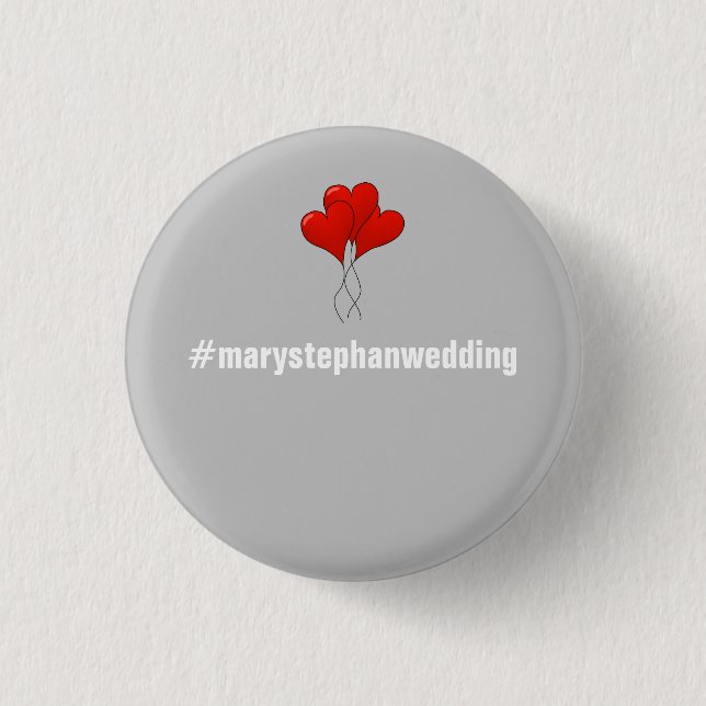 Bóton Redondo 2.54cm Botões de casamento customizáveis completos - (Frente)