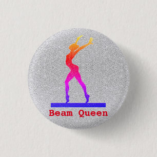 Bóton Redondo 2.54cm Botões de Pin da Rainbow Gymnastics