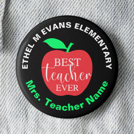 Bóton Redondo 2.54cm Botões de Pino do Melhor Professor