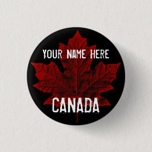 Bóton Redondo 2.54cm Botões de Souvenir do Canadá Personalizados