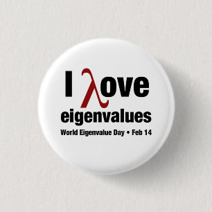 Bóton Redondo 2.54cm Botões Oficiais do Dia do Eigenvalue