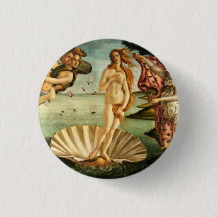 Bóton Redondo 2.54cm Botticelli Nascimento Da Pintura Renascentista De