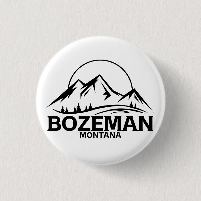 Bóton Redondo 2.54cm Bozeman, Montana (Frente)