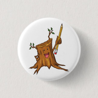 Bóton Redondo 2.54cm Branco (pequeno) Stumpy do botão