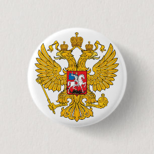 Bóton Redondo 2.54cm Brasão de Rússia