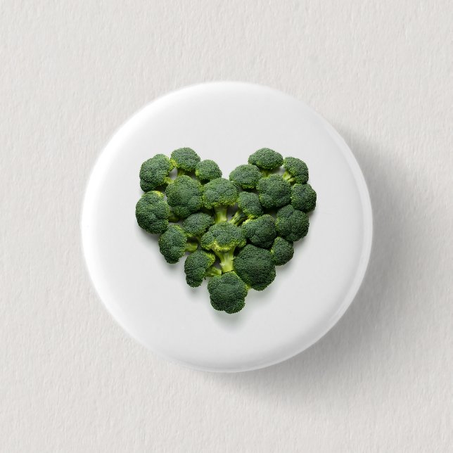 Bóton Redondo 2.54cm Broccoli Heart (Frente)