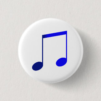 Bóton Redondo 2.54cm Broche (Button) Dupla Colcheia Azul