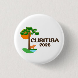 Bóton Redondo 2.54cm Broche da Convenção Internacional de Curitiba Bras