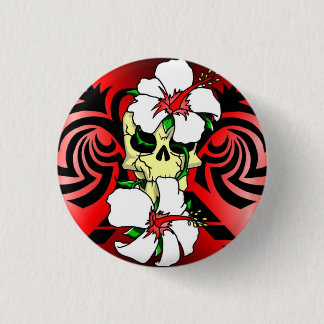 Bóton Redondo 2.54cm broche de caveira