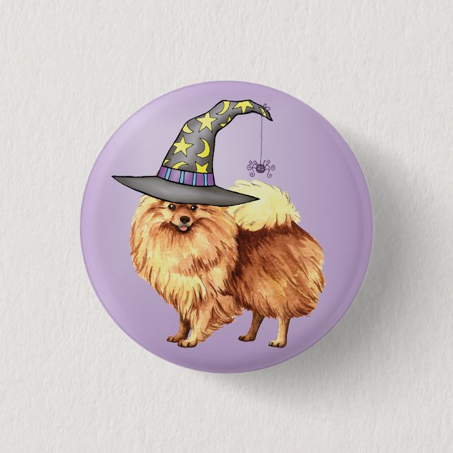 Bóton Redondo 2.54cm Bruxa Pomeraniana (Frente)