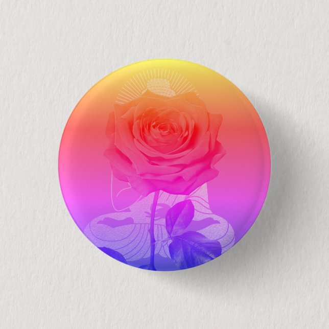 Bóton Redondo 2.54cm BuddhaToday V4 SUNRISE BUDDHA BUTTON #2 (Frente)