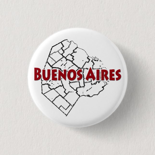 Bóton Redondo 2.54cm Buenos Aires (Frente)